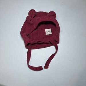 Kate Quinn organic cotton bear-ear bonnet